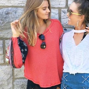 Free People Red Blossom Thermal